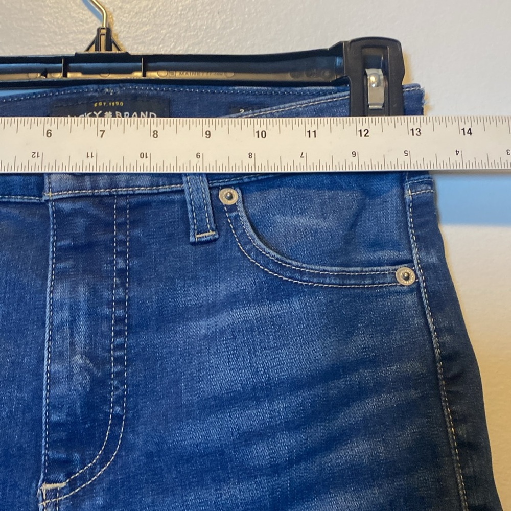 Lucky Brand Bridgette Jeans Women 2/26 Blue Stretch Denim High Rise Skinny Ankle - Picture 12 of 15
